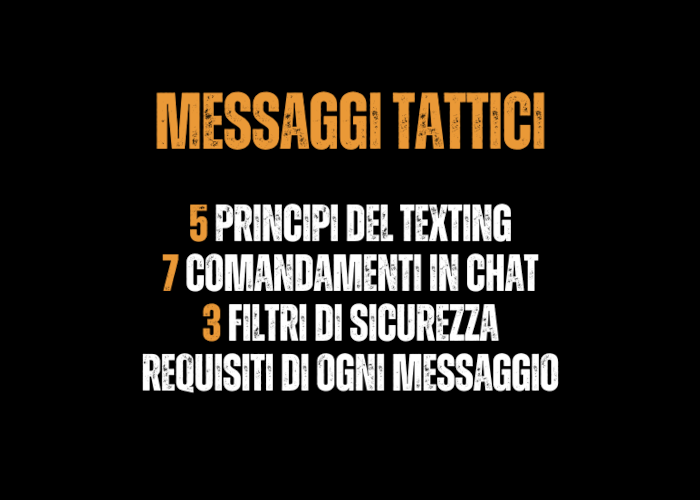 [DOWNLOAD] Messaggi Tattici + Bonus | Metodo Bad Boy