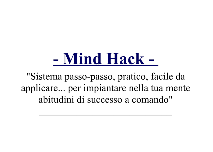 [DOWNLOAD] Mind Hack | Valerio Conti
