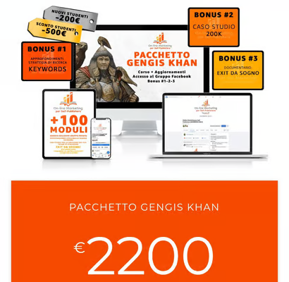 [DOWNLOAD] Online marketing per self-publishers, pacchetto Gengis Khan | Alessandro Arnao