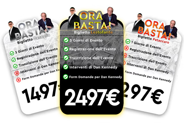 [DOWNLOAD] “ORA BASTA! ” di Big Luca e Dan Kennedy, evento del 04/05/06 dicembre 2021 |